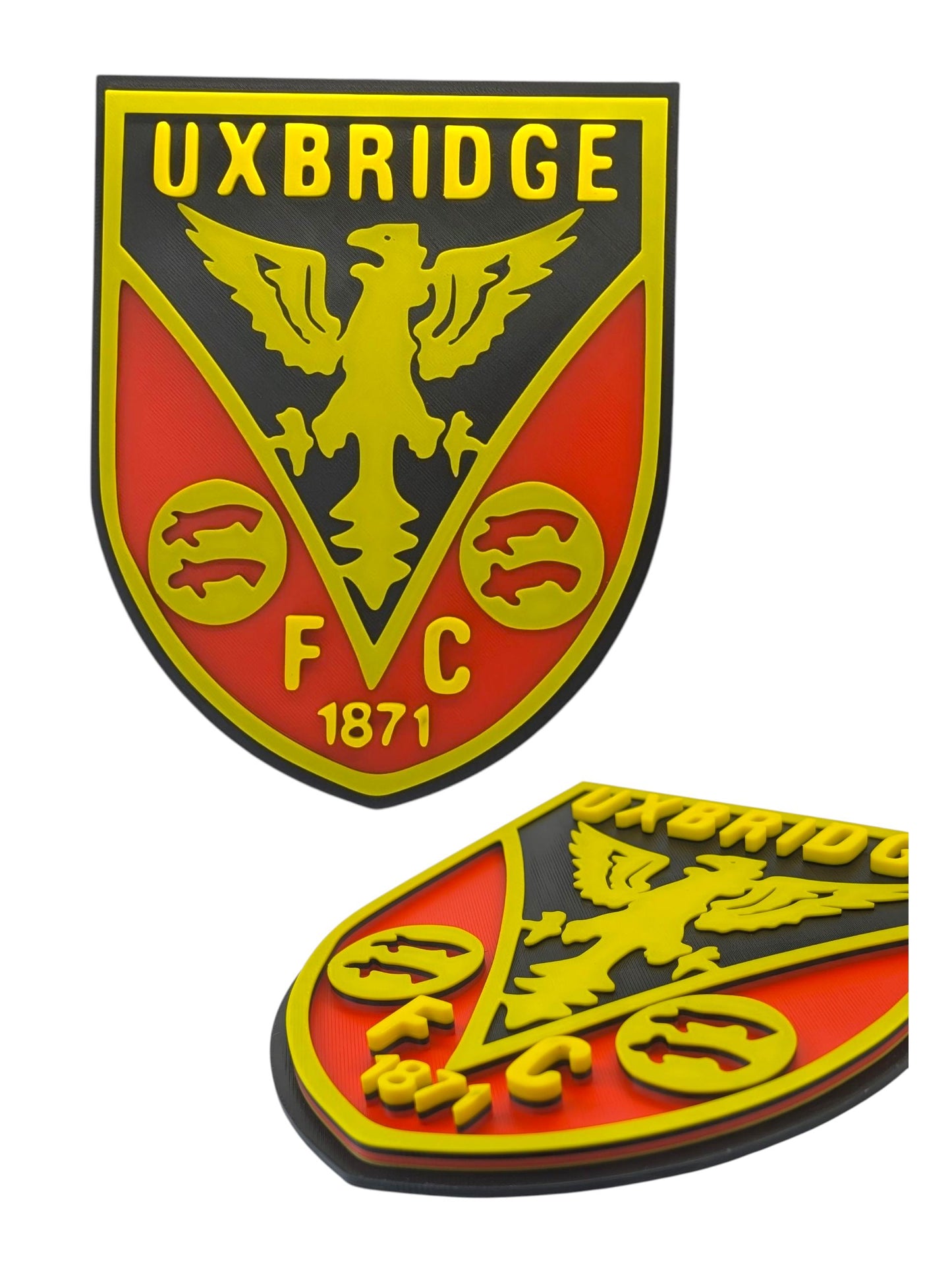 Custom Personalised Club Crest Plaque – 3D Printed Logo Sign | Sports Team Wall Decor | Bespoke Name & Badge Sign