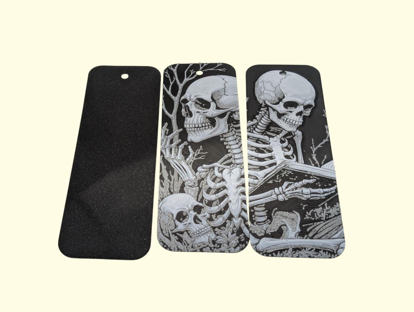 Skeleton Bookmarks Set of 3 – Gothic Skull Page Holders | Horror Book Lover Gift | Spooky Reading Accessories