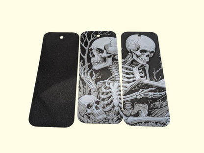 Skeleton Bookmarks Set of 3 – Gothic Skull Page Holders | Horror Book Lover Gift | Spooky Reading Accessories