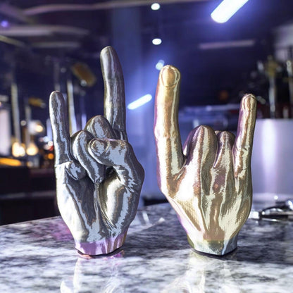 Rock On” Gesture Sculpture | Music Lover Gift | Modern Desk Decor | Gothic Home Ornament