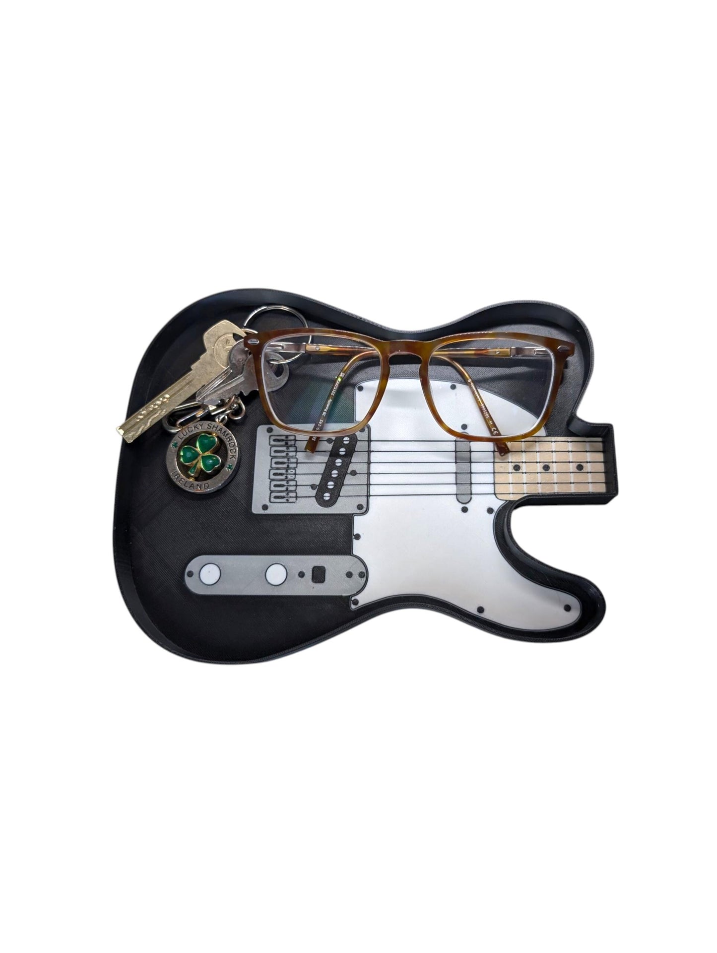 Electric Guitar Catch-All Tray | Music Lover Gift | Keys, Jewellery & Desk Organizer