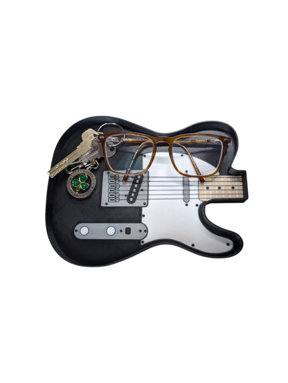 Electric Guitar Catch-All Tray | Music Lover Gift | Keys, Jewellery & Desk Organizer