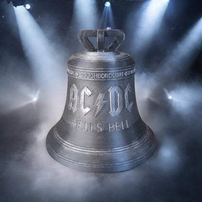 Hells Bell Rock Statue – Heavy Metal Bell Ornament | Classic Rock Inspired Decor | Music Lover Gift | Desk Display Sculpture