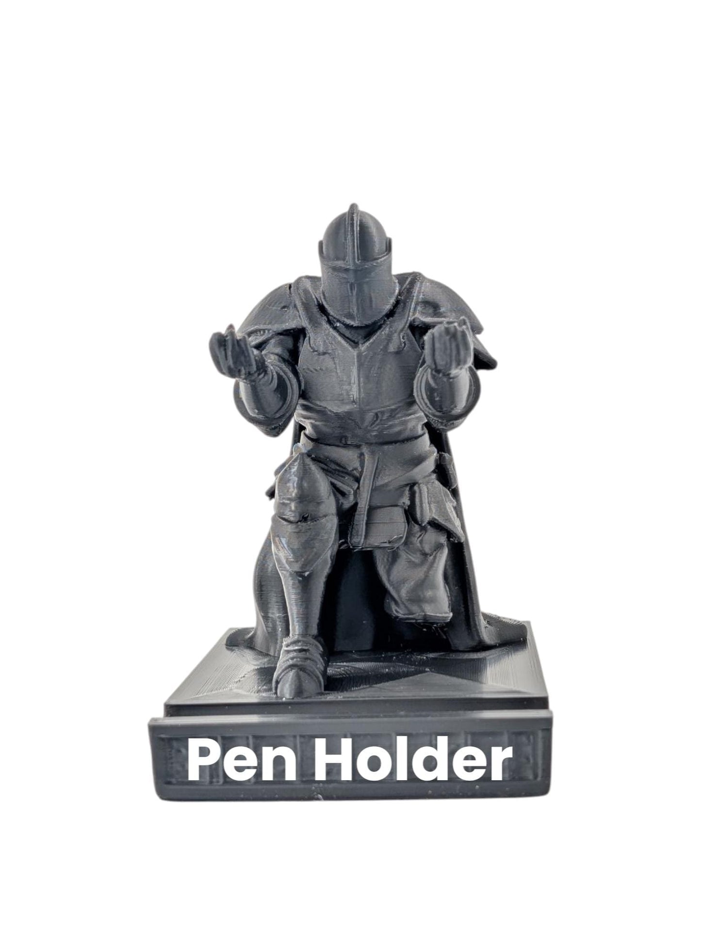 King’s Guard Knight Pen Holder | Medieval Desk Organizer | Black Office Pen Stand | Home Decor Gift for Him | Gothic Desk Accessory