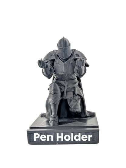 King’s Guard Knight Pen Holder | Medieval Desk Organizer | Black Office Pen Stand | Home Decor Gift for Him | Gothic Desk Accessory