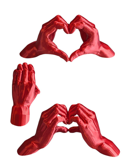 Love Heart Shaped Hands Ornament – Romantic Home Decor Sculpture, Anniversary Gift, Valentine’s Day Couple Decor