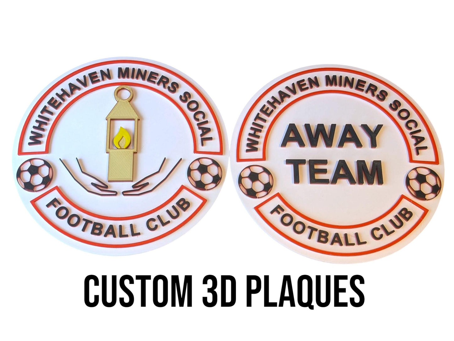 Custom Personalised Club Crest Plaque – 3D Printed Logo Sign | Sports Team Wall Decor | Bespoke Name & Badge Sign