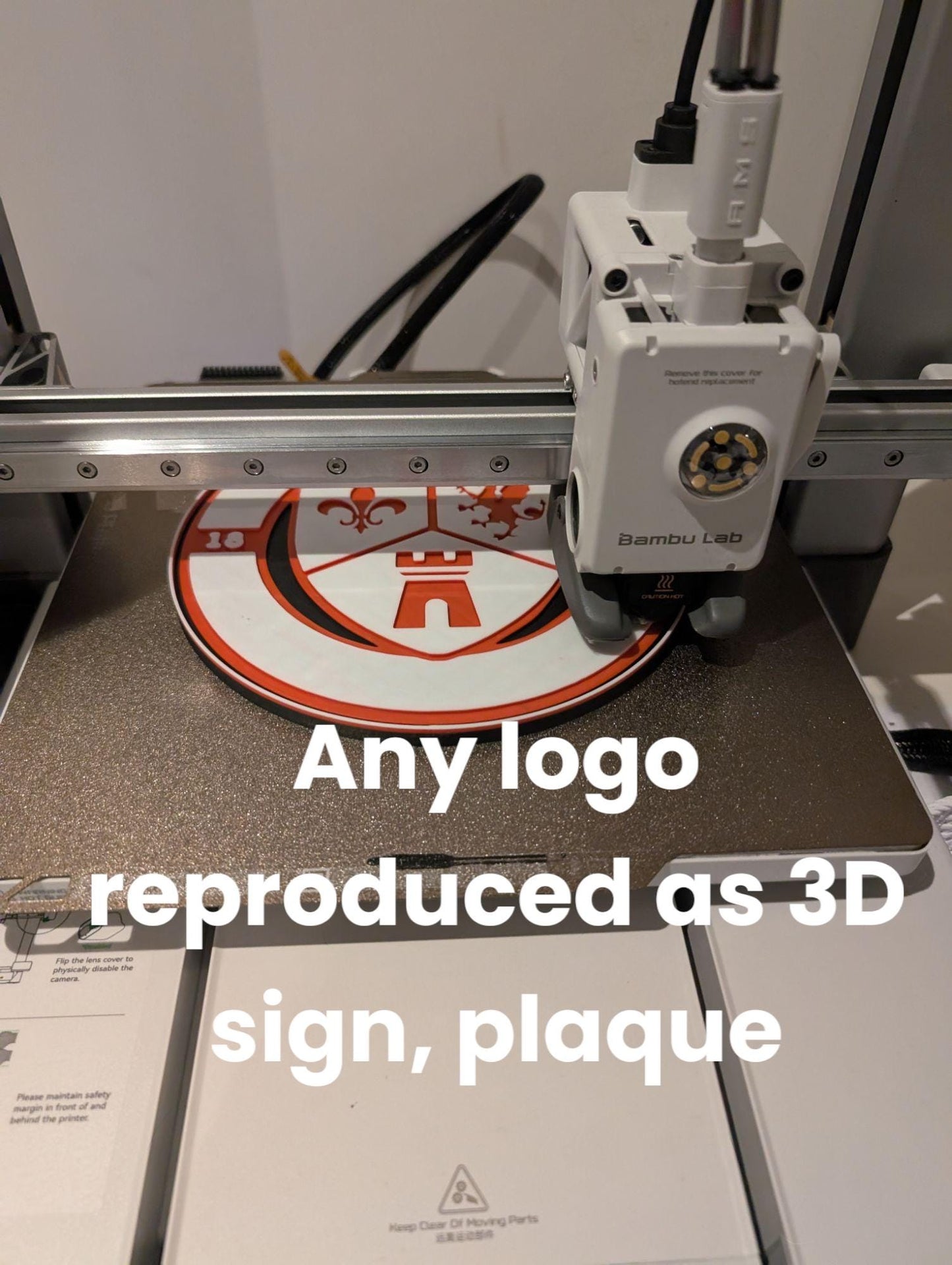 Custom Personalised Club Crest Plaque – 3D Printed Logo Sign | Sports Team Wall Decor | Bespoke Name & Badge Sign