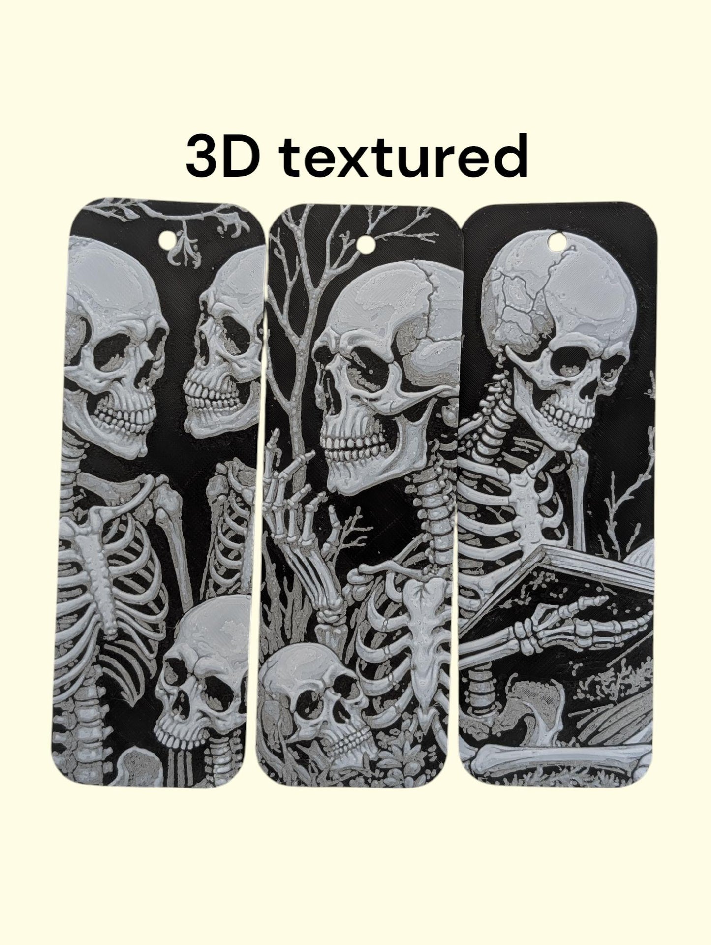 Skeleton Bookmarks Set of 3 – Gothic Skull Page Holders | Horror Book Lover Gift | Spooky Reading Accessories