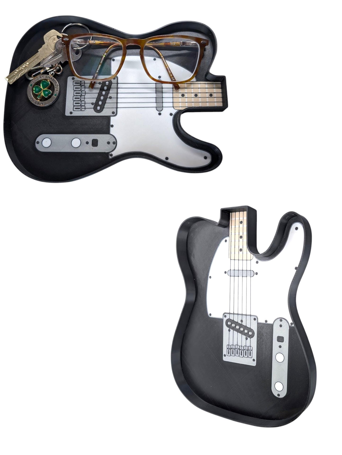 Electric Guitar Catch-All Tray | Music Lover Gift | Keys, Jewellery & Desk Organizer