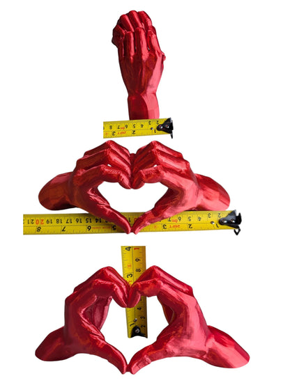 Love Heart Shaped Hands Ornament – Romantic Home Decor Sculpture, Anniversary Gift, Valentine’s Day Couple Decor