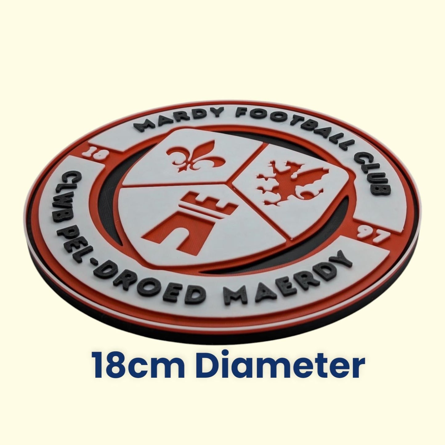 Custom Personalised Club Crest Plaque – 3D Printed Logo Sign | Sports Team Wall Decor | Bespoke Name & Badge Sign