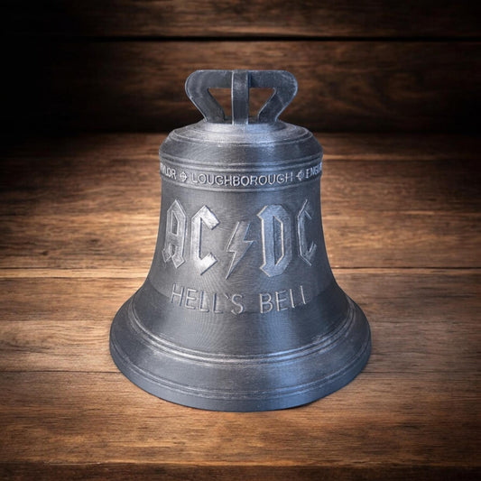 Hells Bell Rock Statue – Heavy Metal Bell Ornament | Classic Rock Inspired Decor | Music Lover Gift | Desk Display Sculpture