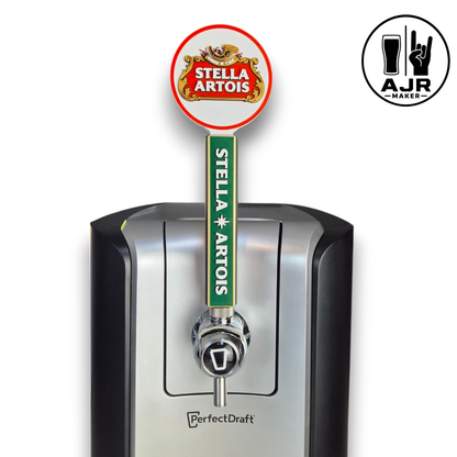 Stella Artois-inspired beer tap handle fitted to a PerfectDraft Pro home beer machine.