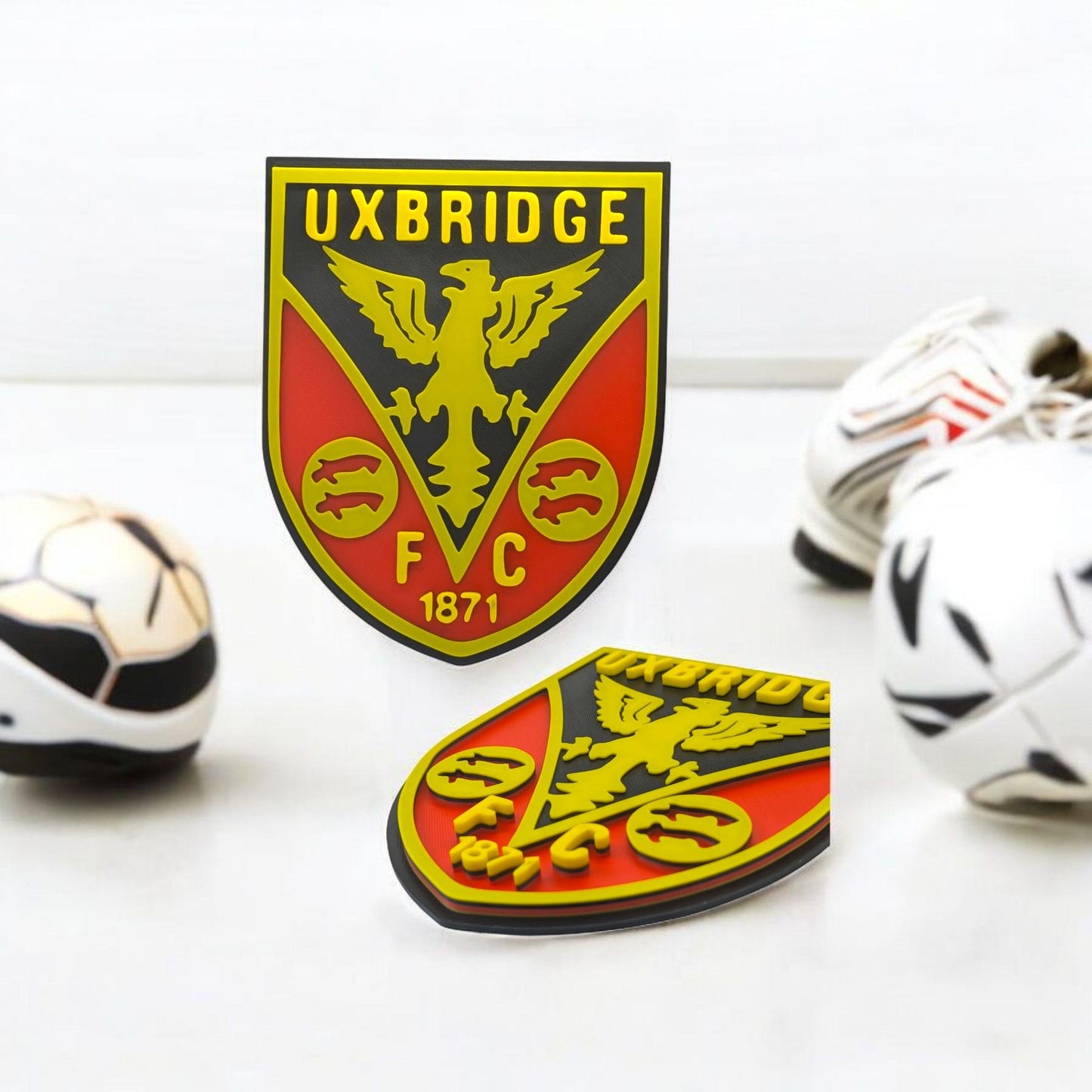 Custom Personalised Club Crest Plaque – 3D Printed Logo Sign | Sports Team Wall Decor | Bespoke Name & Badge Sign